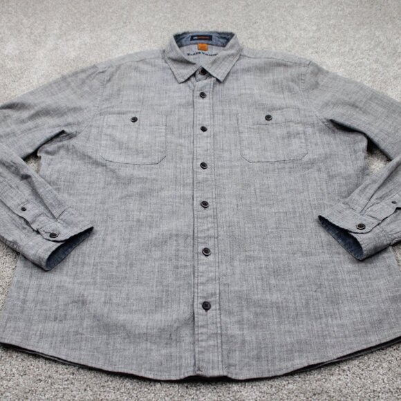 Tailor Vintage Luxe Performance Shirt Adult XL Gray Long Sleeve Stretch Button - Picture 2 of 10